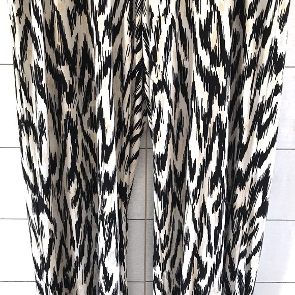 Cache Black White Metallic Wide Leg Pants - Picture 3 of 8